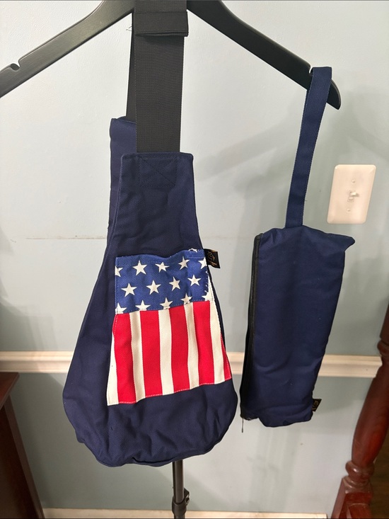 TAKAMI KIDS Other - Takami Kids Navy Blue Sling Carrier with American Flag Pocket -